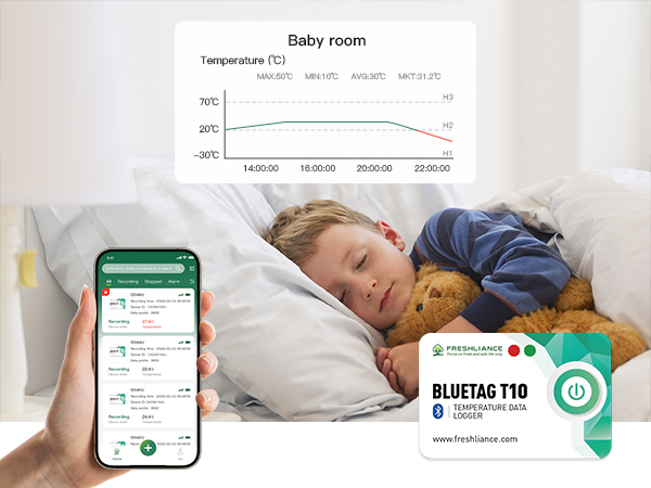 BlueTag T10 Bluetooth Temperature Data Logger