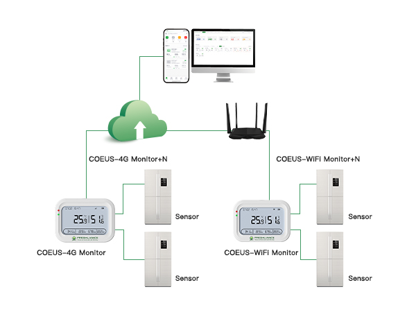 COEUS-WIFI/4G Wireless Temperature Humidity Data Logger