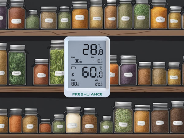 Bluetooth temperature humidity data recorder for spice storage