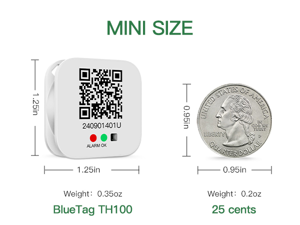 BlueTag T100/TH100 Mini Bluetooth Temperature and Humidity Data Logger