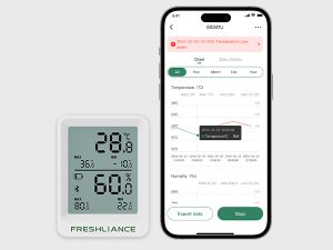 Bluetooth temperature recorder for refrigerators
