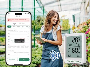 The Greenhouse Bluetooth temperature sensor provides accurate monitoring