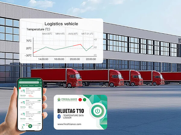 Long-Range Bluetooth Temperature Logger for Transportation